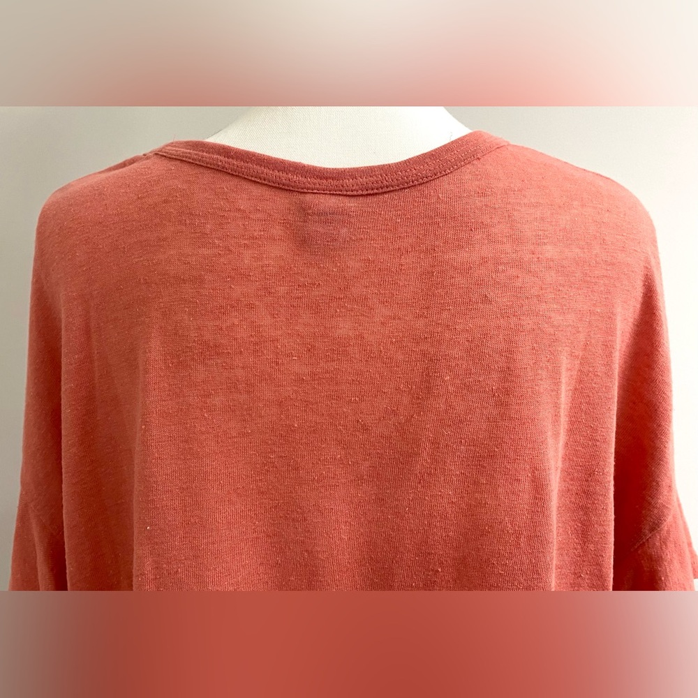 Old Navy Womens XL Orange Ruffle Top Boho Fall Eclectic Southwestern Festival - Picture 5 of 15